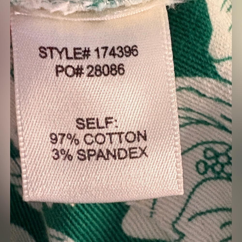 NEW w/Tags Skies Are Blue Curvy Green White Floral Jumpsuit Plus size 1X - Picture 7 of 10